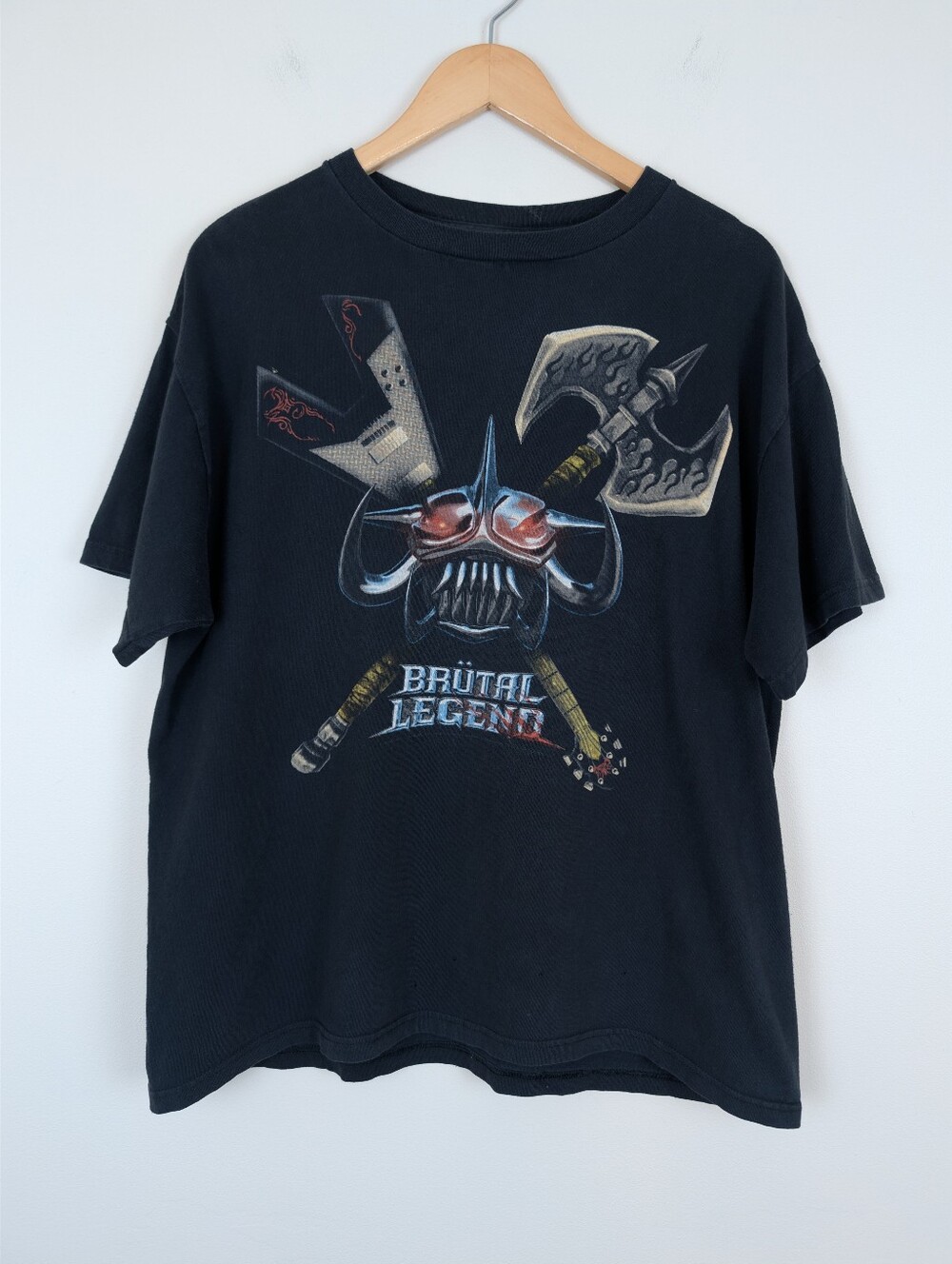 2009 Brutal Legend Video Game Ormagöden Graphic Print Short Sleeve Promo T-shirt